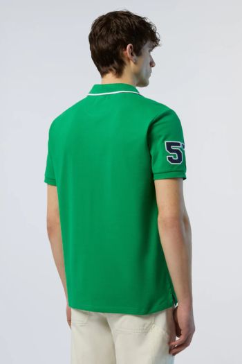 Men's college style polo shirt