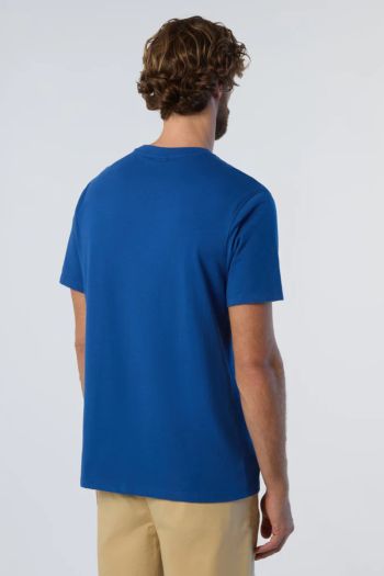T-shirt con stampa heritage uomo Blu Cobalto