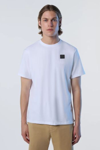 T-shirt con patch North Tech uomo Bianco