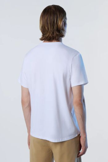 T-shirt con patch North Tech uomo Bianco