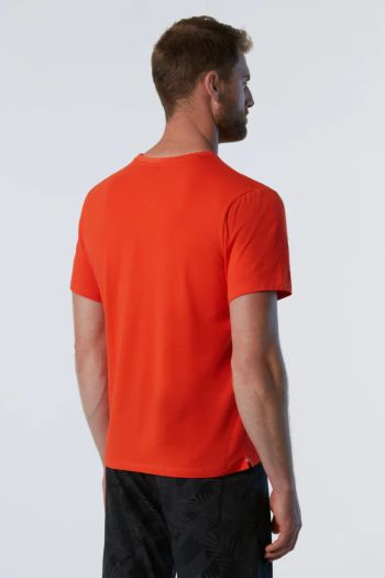 T-shirt con patch North Tech uomo Arancione