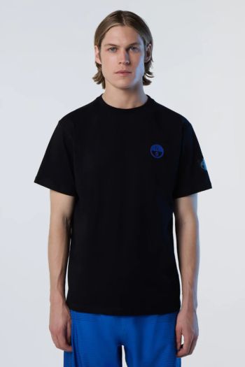 T-shirt con stampa kitesurf uomo Nero