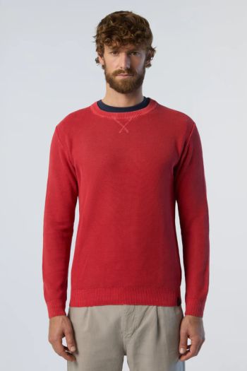 Maglione in cotone organico uomo Rosso