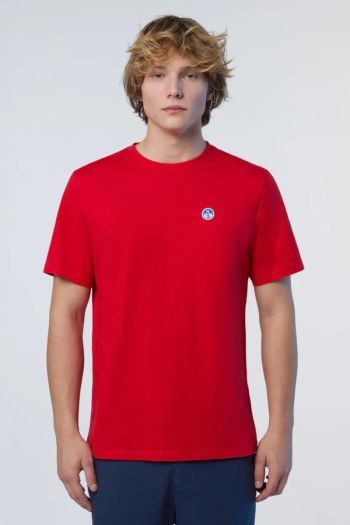 T-shirt in cotone organico uomo Rosso