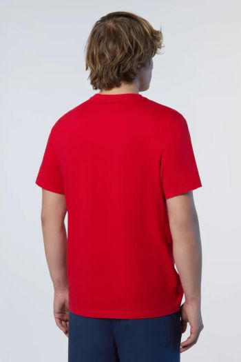 T-shirt in cotone organico uomo Rosso