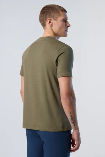 T-shirt in cotone organico uomo Verde oliva