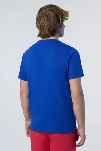 T-shirt in cotone organico uomo Blu Cobalto