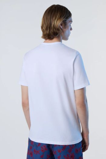 T-shirt con maxi logo uomo Bianco