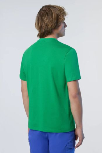 T-shirt con maxi logo uomo Verde