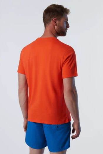 T-shirt con logo stampato uomo Arancione