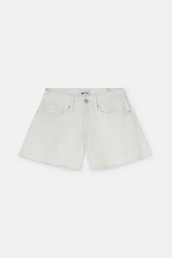 Shorts in denim donna Bianco