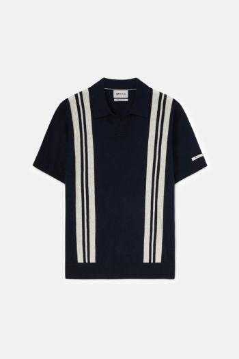 Men's short-sleeved knitted polo shirt