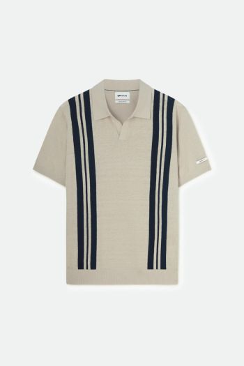 Men's short-sleeved knitted polo shirt