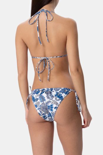 Bikini triangolo con slip donna Blu